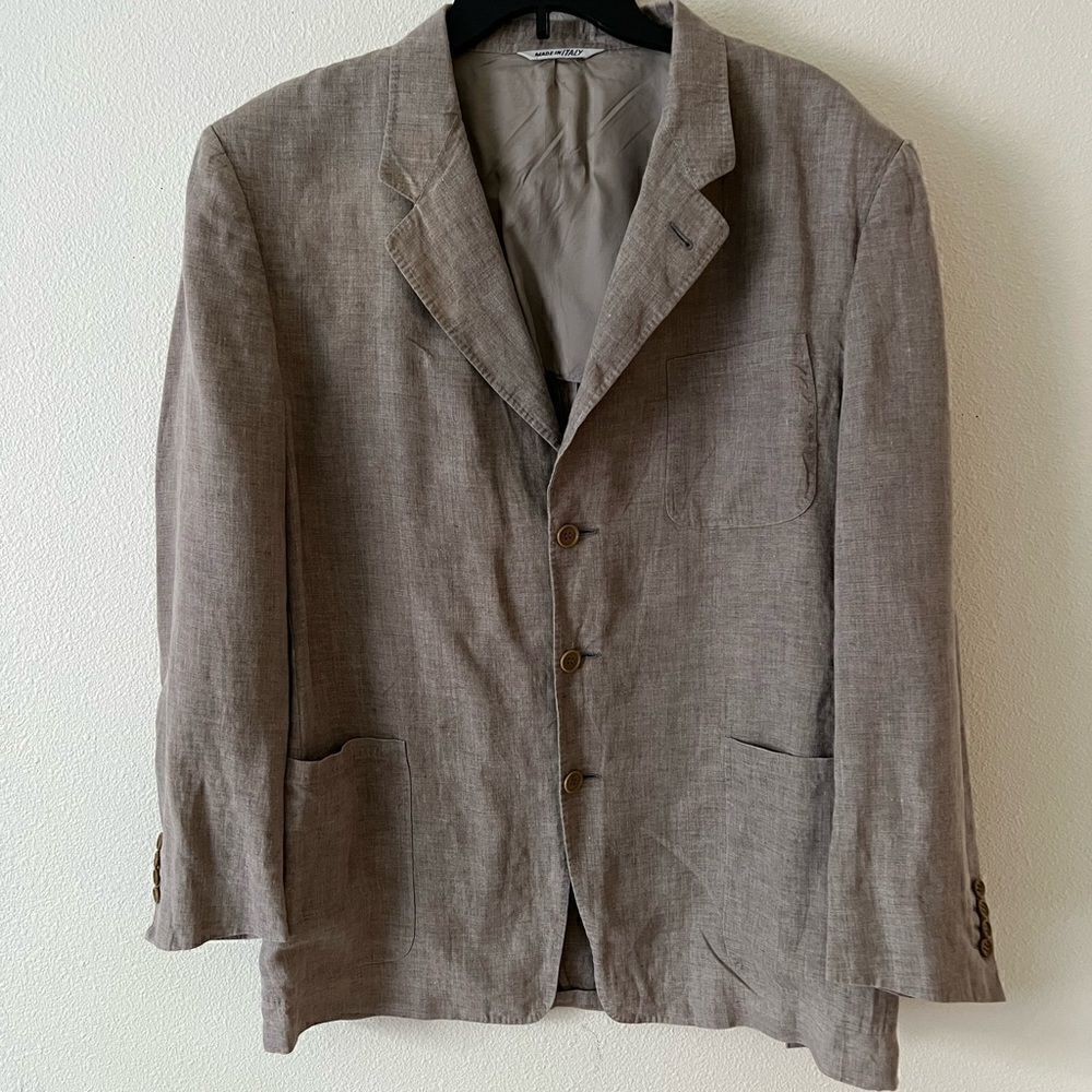 Canali Proposta Men Linen Lightweight Blazer Jacket sz 50R